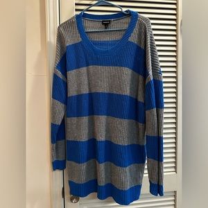 Blue and Grey Torrid Sweater